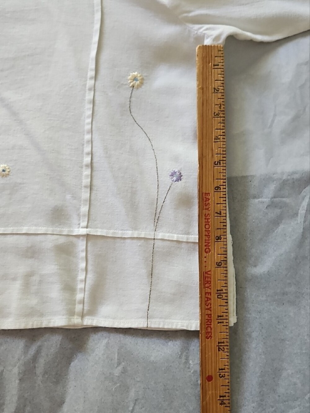 Christopher & Banks White Linen Embroidered 3/4 Sleeve Crewneck Top - Picture 7 of 10
